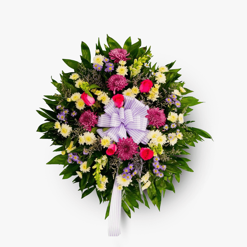 Coroana-funerara-cu-crizantema-mov
