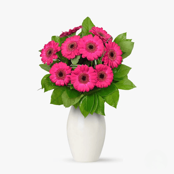 Buchet de 9 gerbera roz