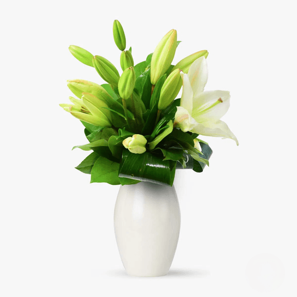 Bouquet of 3 white imperial lilies