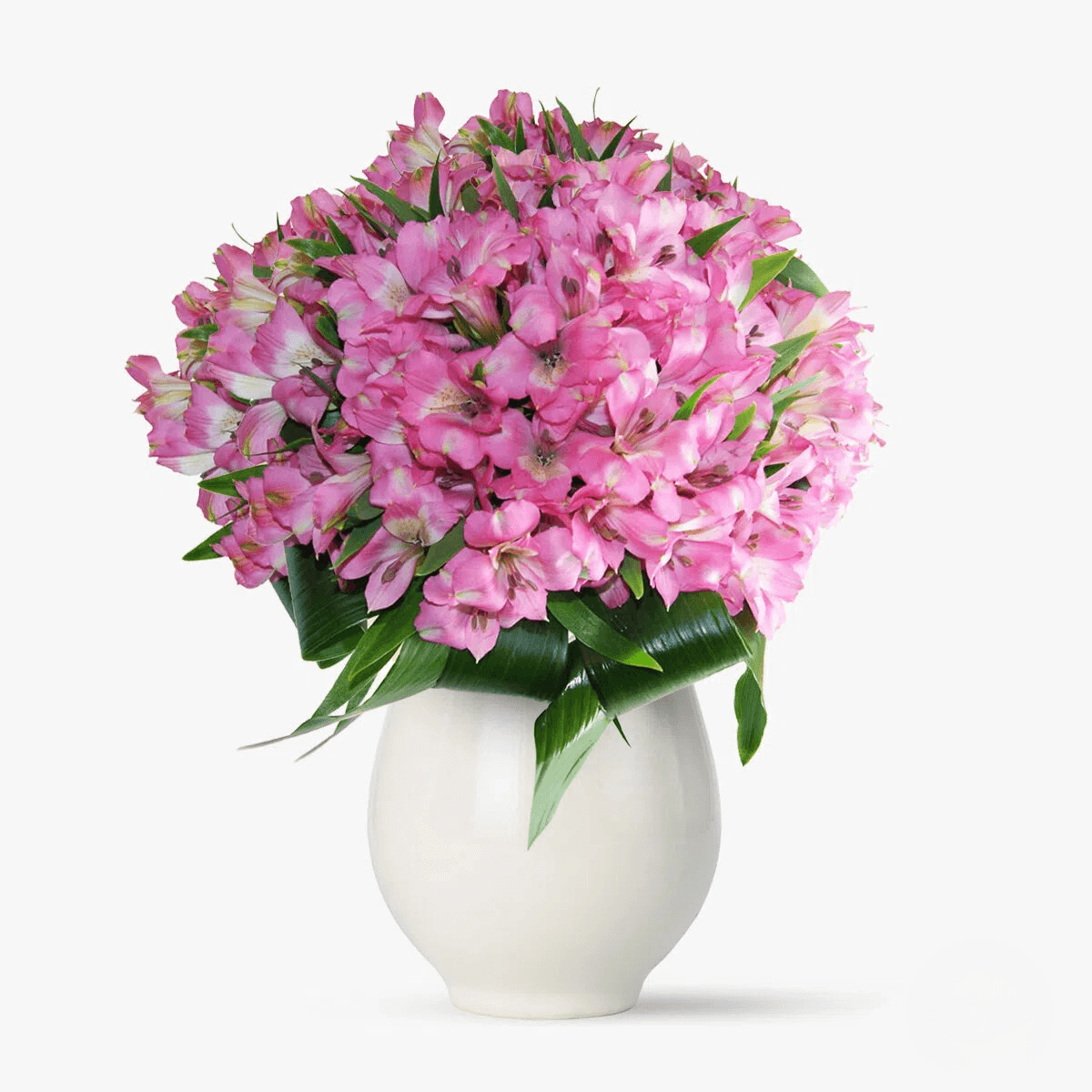 Buchet de 55 alstroemeria roz mare