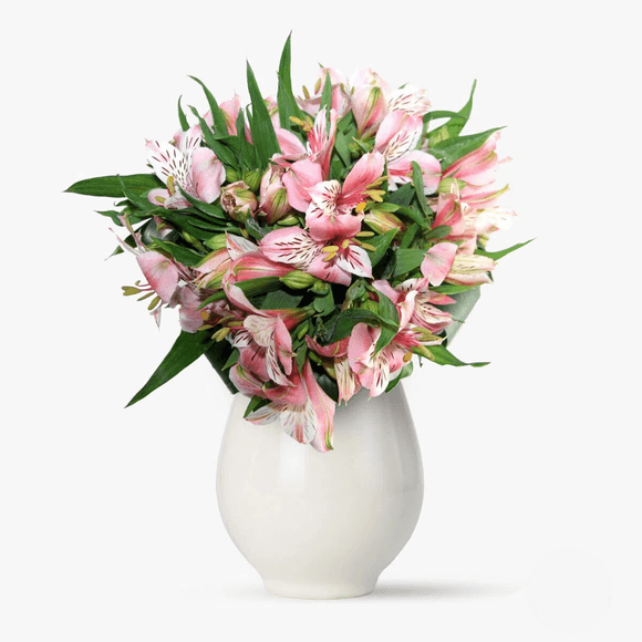 Buchet de 13 alstroemeria roz