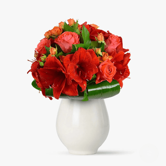 Bouquet with amaryllis - Autumn of brass