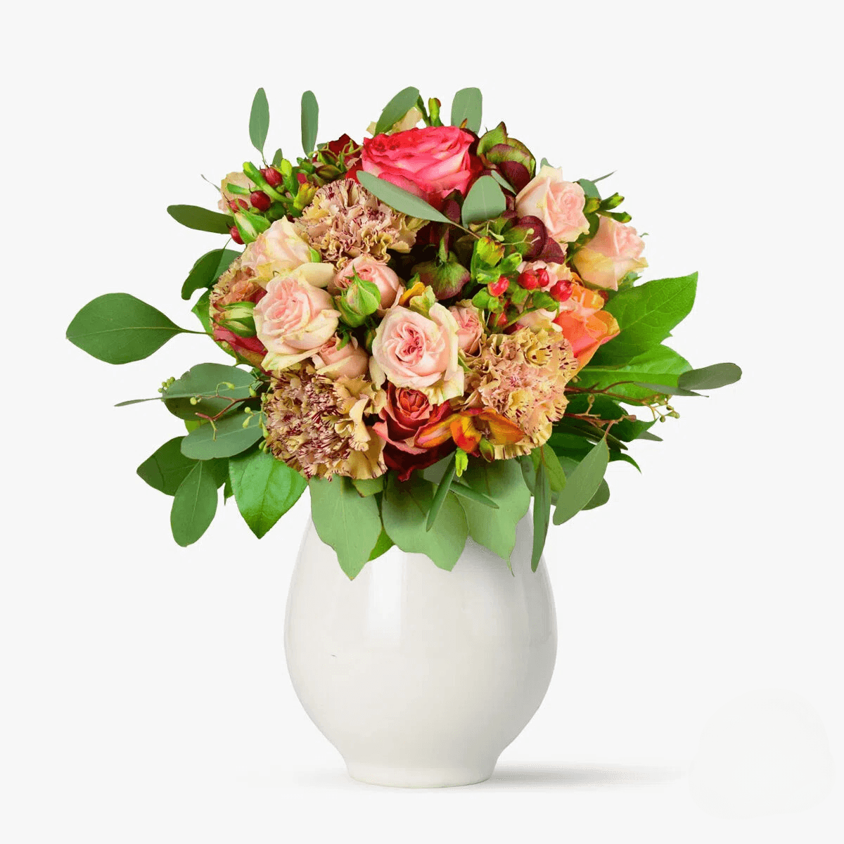 Buchet de flori hortensie, hypericum, garoafeDor de tine