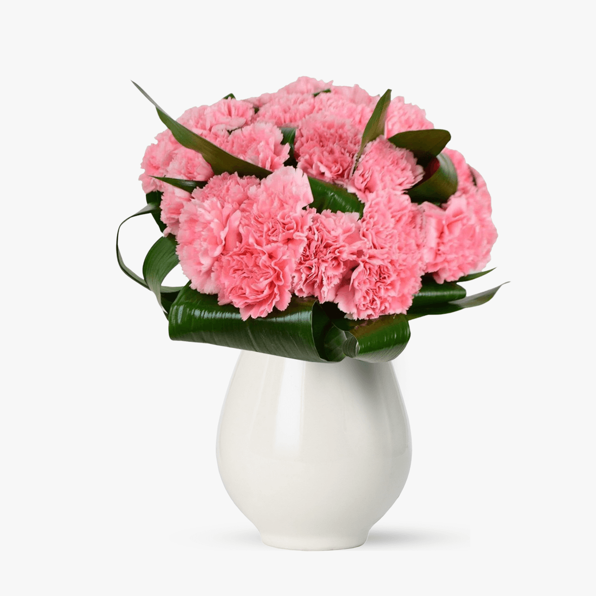 Buchet de 19 garoafe roz aprinse