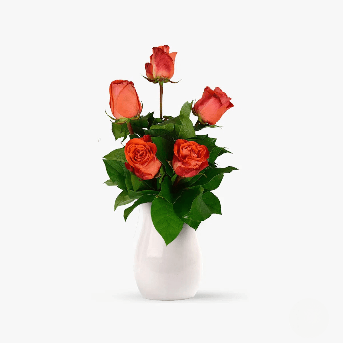 Buchet de 5 trandafiri portocalii – Standard Buchet imagine 2022