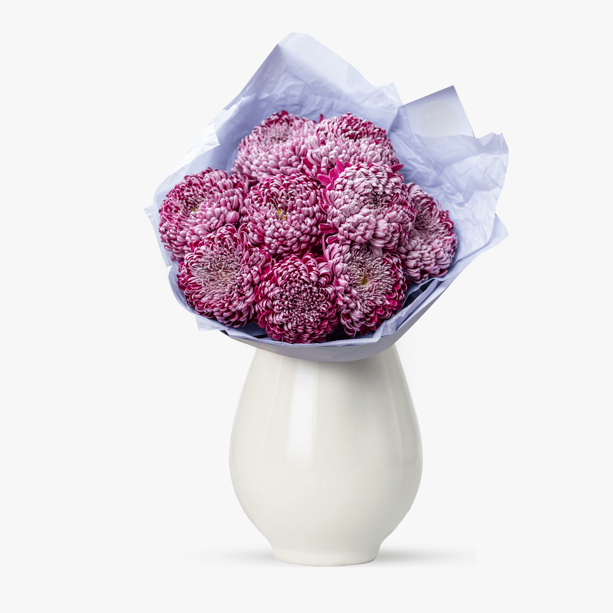 Buchet de 9 crizanteme roz-mov