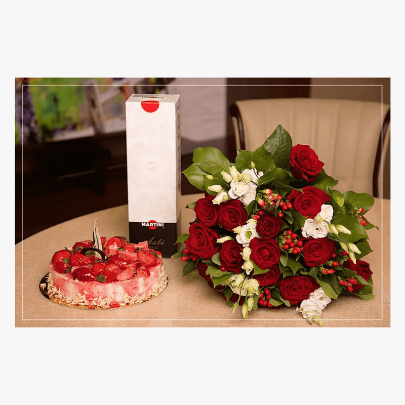 Flori-sampanie-si-tort