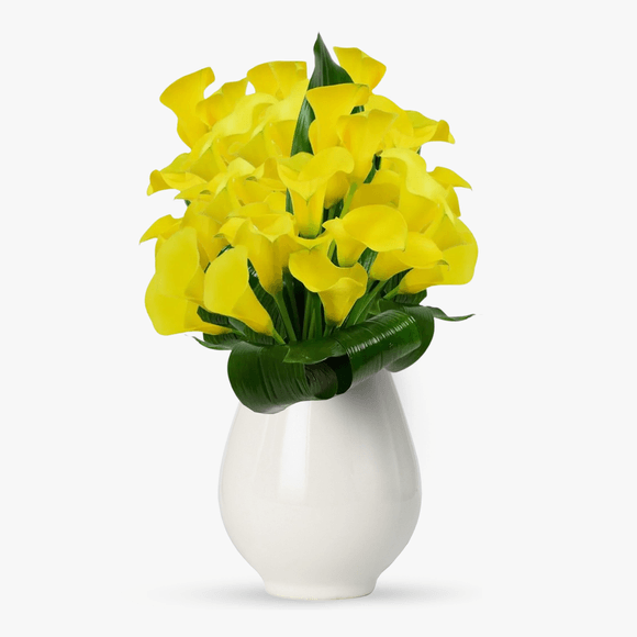 Bouquet of 55 yellow calla lilies