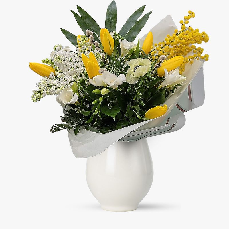 Buchet cu anemone - Te iubesc, mama! - Premium