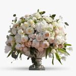 Aranjament de masa pentru nunta cu trandafiri crem - Standard