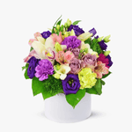Aranjament cu alstroemeria si lisianthus